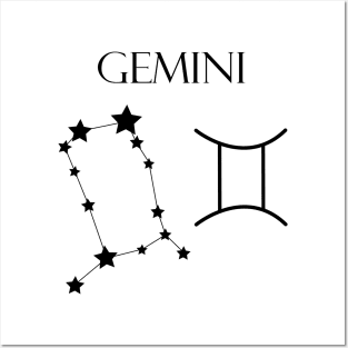 Gemini Zodiac Horoscope Constellation Sign Posters and Art